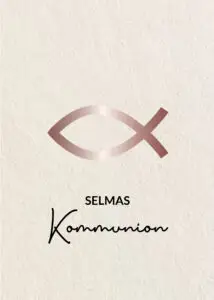 Einladung Kommunion FISCH - A6 Karte