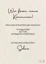 Einladung Kommunion FISCH - A6 Karte – Bild 2