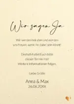 Save the Date HERZ - A6 Karte – Bild 2