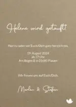 Einladung TAUFE - A6 Karte – Bild 2