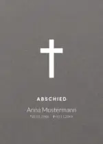 Trauerkarte Motiv KREUZ - A6 Karte