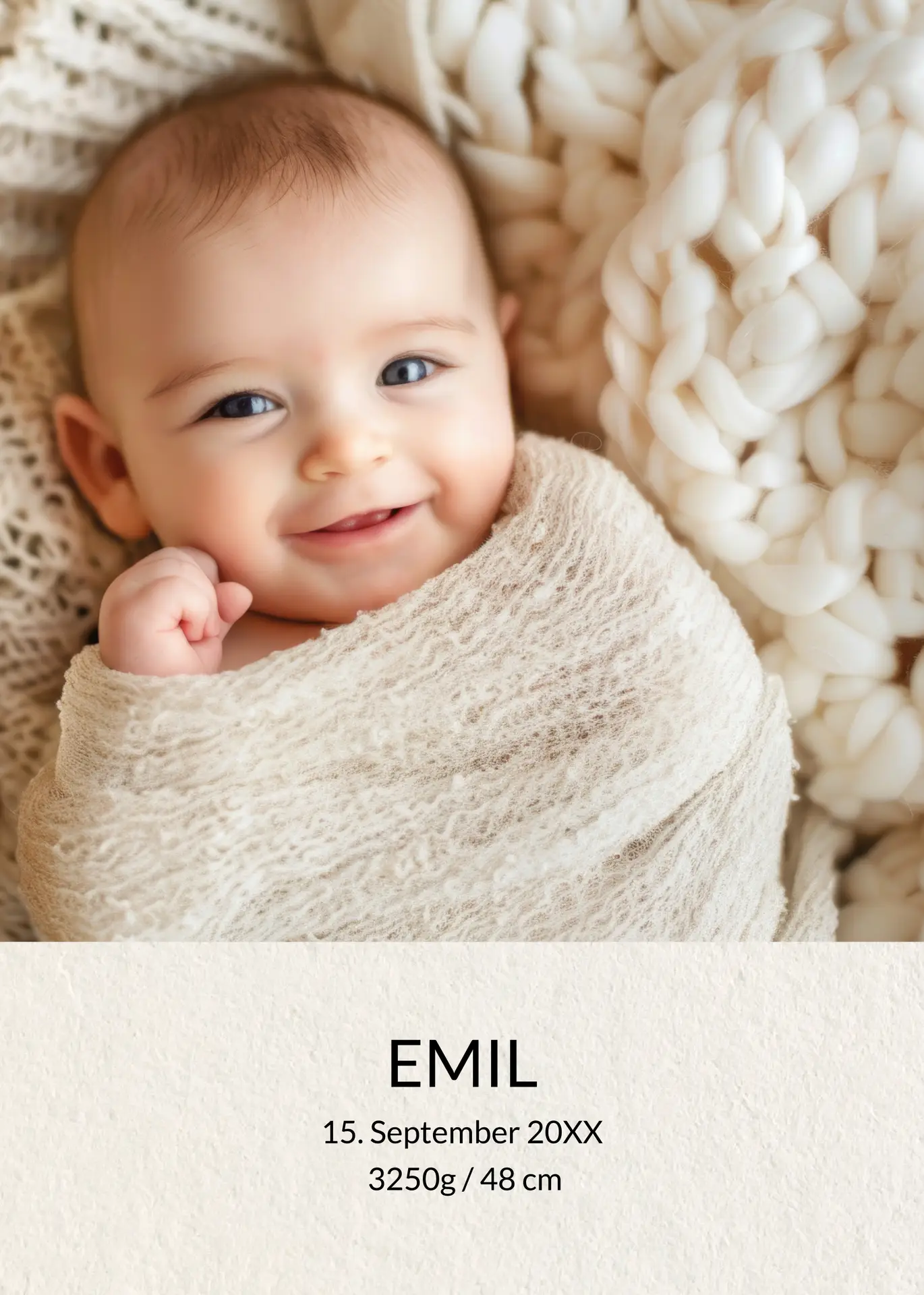 Geburtskarte FOTO - A6 Karte