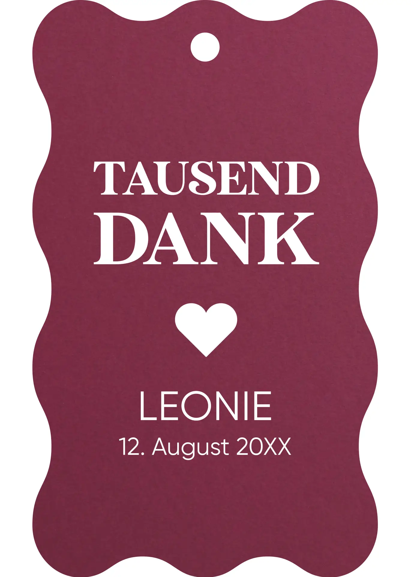 Hangtag WELLE - 60 x 100 mm