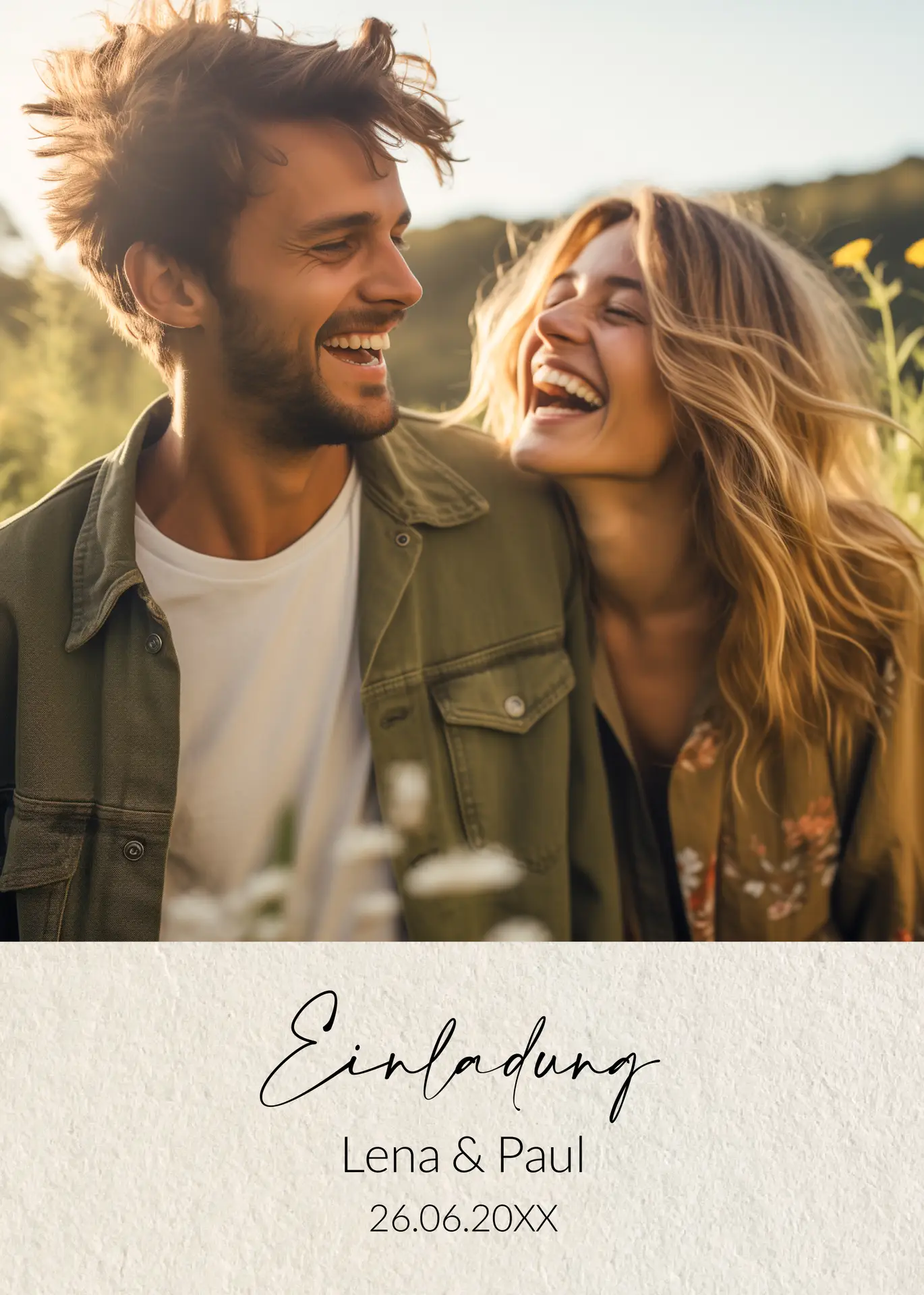 Hochzeit FOTO - A6 Karte