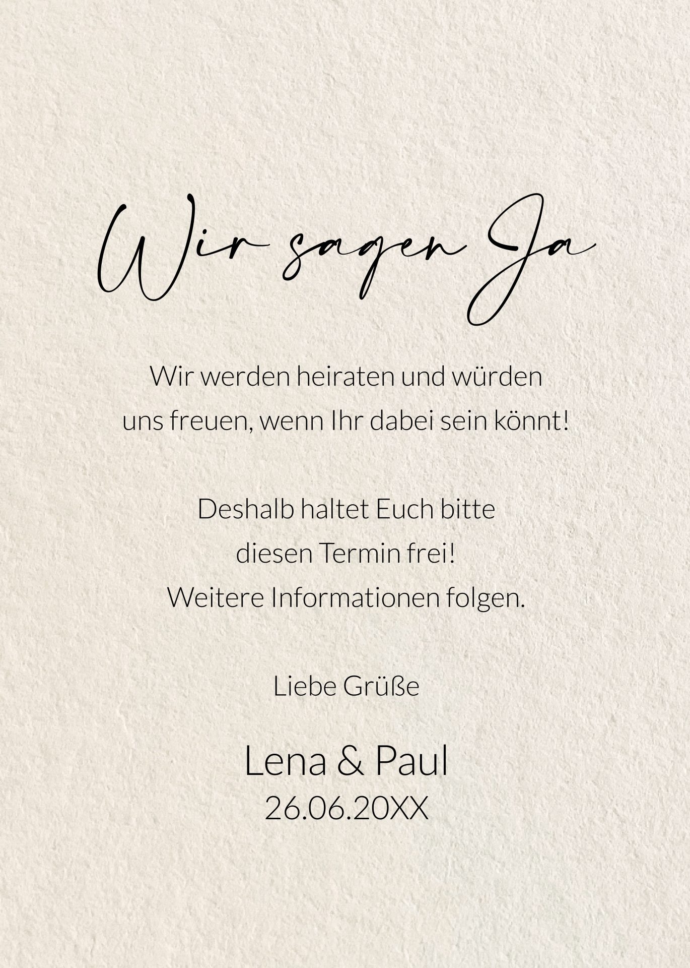 Hochzeit FOTO - A6 Karte – Bild 2