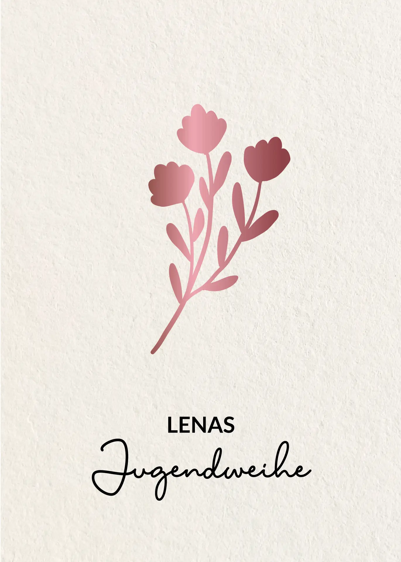 Einladung Jugendweihe BLUME - A6 Karte