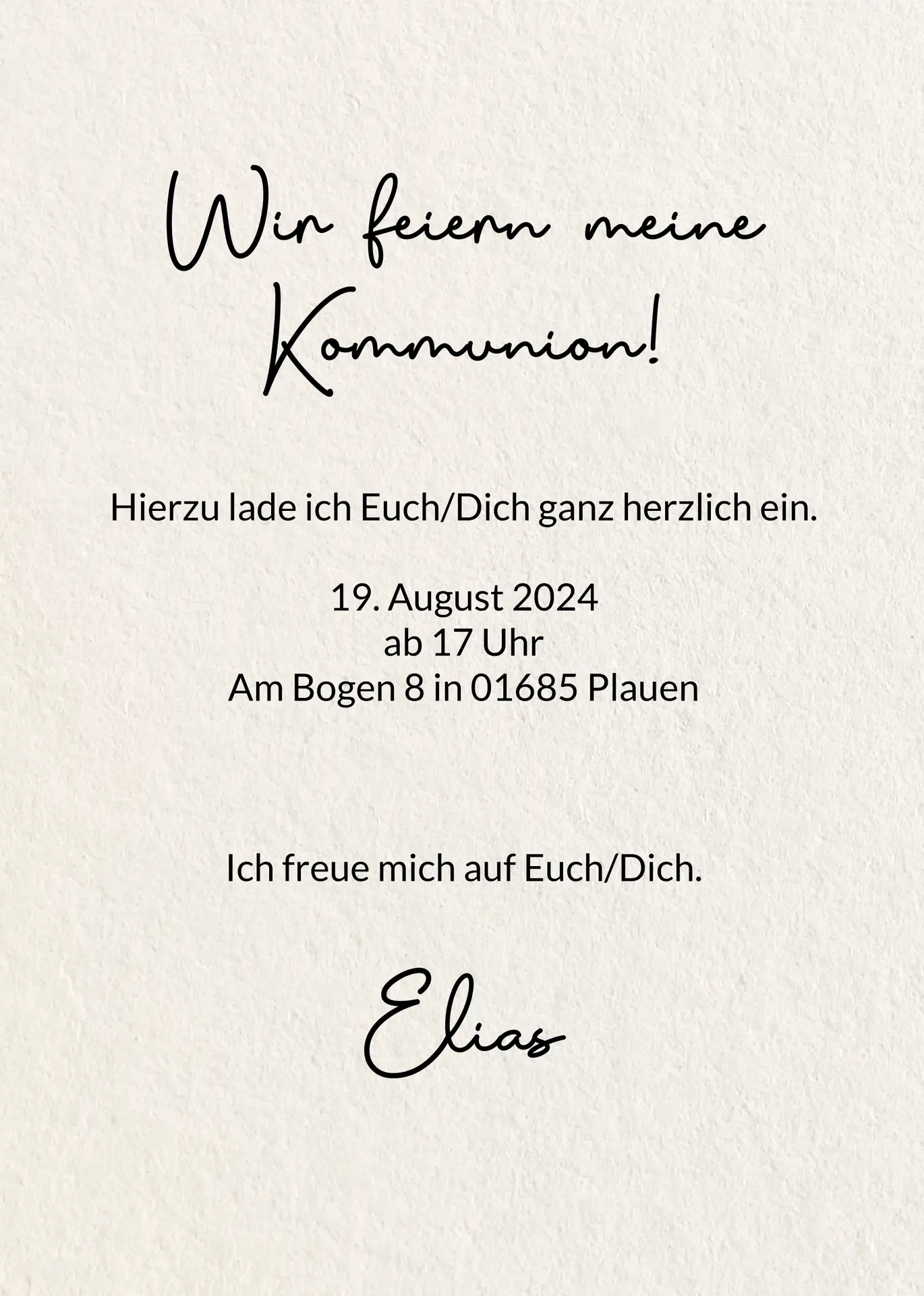 Kommunion FOTO - A6 Karte – Bild 2