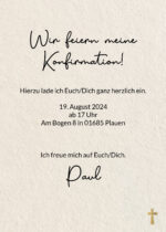 Konfirmation KREUZ - A6 Karte – Bild 2