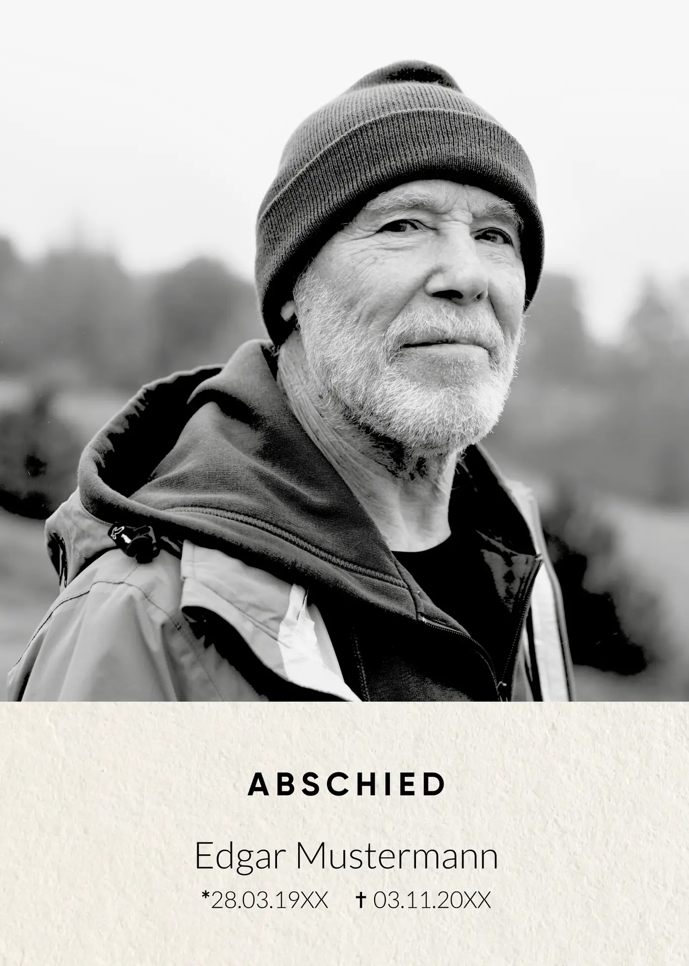 Trauer FOTO - A6 Karte