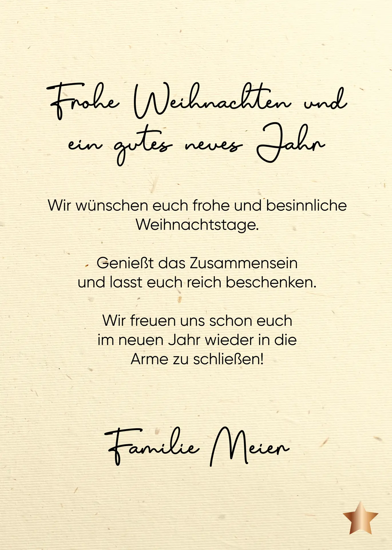 Weihnachten STERN - A6 Karte – Bild 2